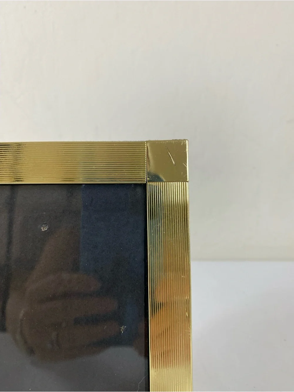 Hollywood Regency Gold brass 1990 Vintage picture frame 4x6